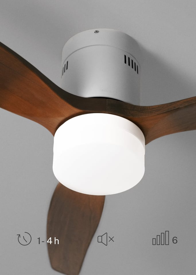 WIND CALM NATURAL WOOD - Ventilateur de plafond 40W silencieux 100% bois, image de la galerie 5
