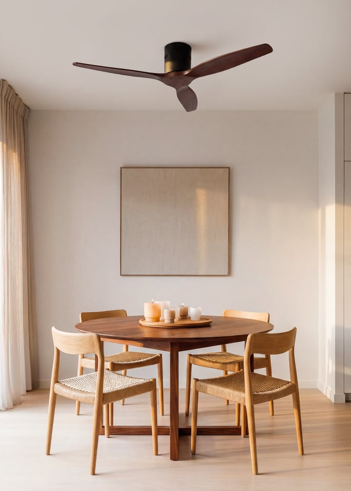 WIND CALM NATURAL WOOD - Ventilateur de plafond 40W silencieux 100% bois, image de la galerie 1