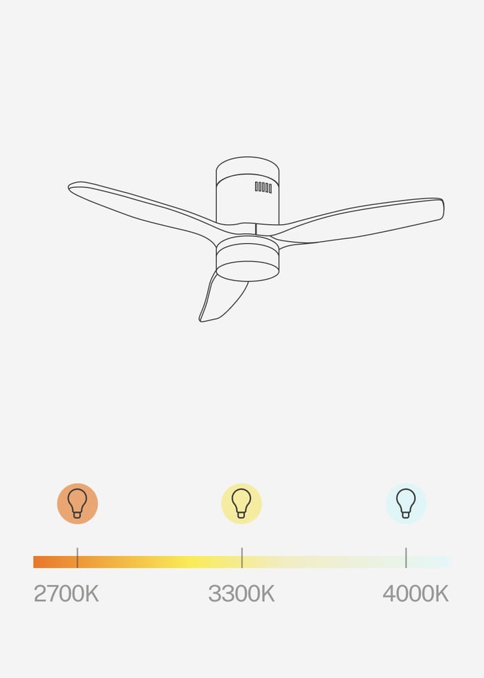 WIND CALM NATURAL WOOD - Ventilateur de plafond 40W silencieux 100% bois, image de la galerie 7