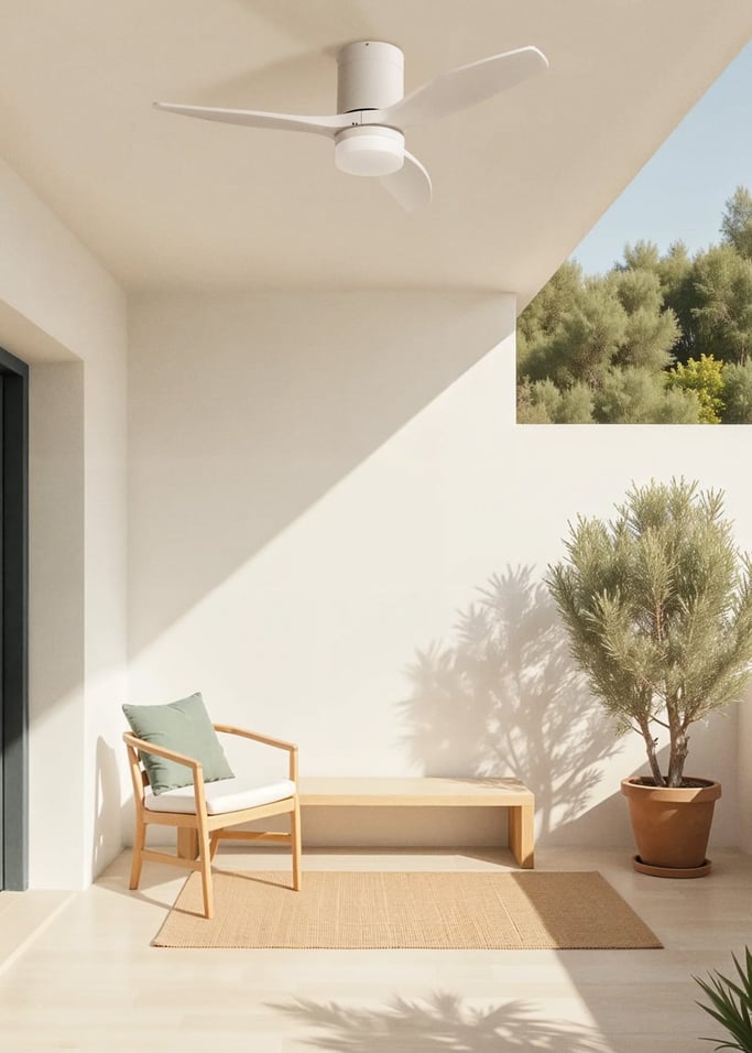 WIND CALM - Ventilateur de plafond silencieux 40W avec pales techniques en ABS de différentes tailles, image de la galerie 3