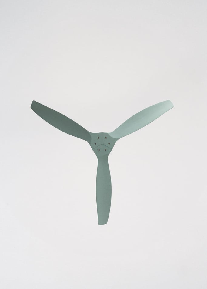 WIND CALM CUSTOM RATTAN - Ventilateur de plafond 40W silencieux Ø132 cm avec éclairage LED dans le corps et la lampe, image de la galerie 5