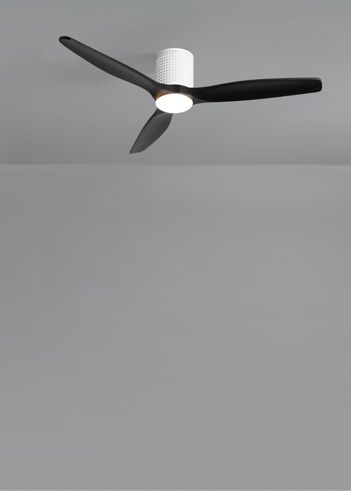 WIND CALM CUSTOM RATTAN - Ventilateur de plafond 40W silencieux Ø132 cm avec éclairage LED dans le corps et la lampe, image de la galerie 5