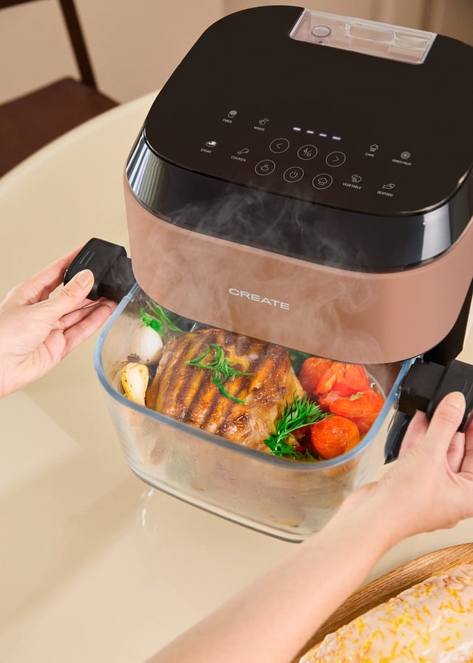 AIR FRYER STUDIO CRYSTAL LARGE - Friteuse à air en verre de 6 L avec fonction vapeur, image de la galerie 6