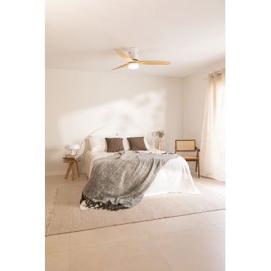 Ventilatore Soffitto Con Luce Windlight DC - Ø132cm, Pale Legno, 6 Velocità, Telecomando, Timer - Foto 5
