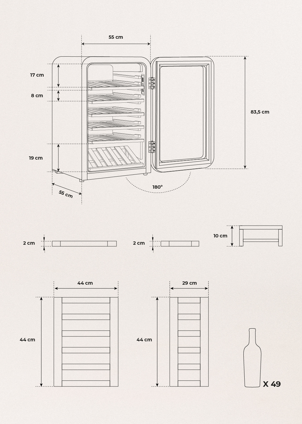 WINECOOLER S - Cantinetta per vini 8 bottiglie - Create