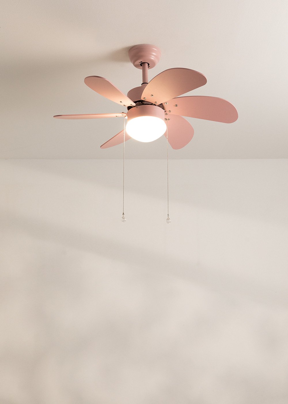 Ventilatore da Soffitto 5 Pale Legno con Lampada Luce LED e Telecomando  76cm