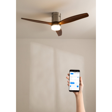 V-TAC Ventilatore LED da Soffitto 4*E27 in Vetro con Motore a Corrente Alternata da 55W 4 pale