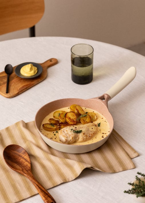 PAN STUDIO - Padella in alluminio fuso con rivestimento in ceramica