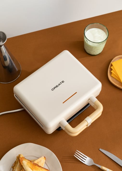 STONE STUDIO - Tostiera per panini, grill e waffle con piastre intercambiabili