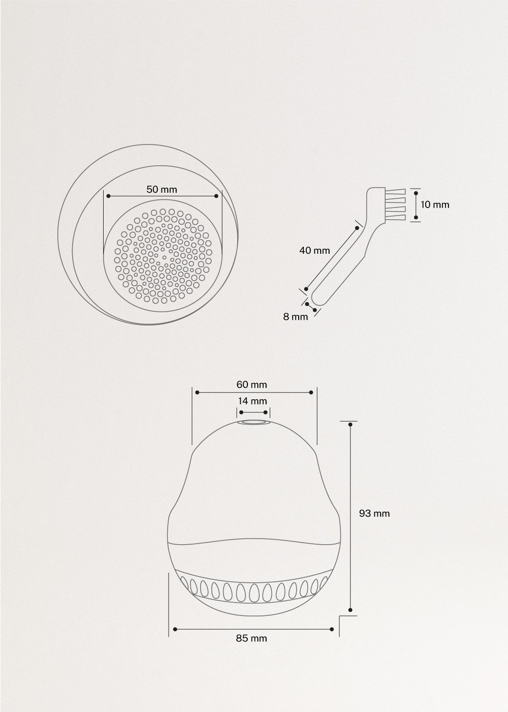 LINT REMOVER - Levapelucchi elettrico da 5W, medidas foto vertical