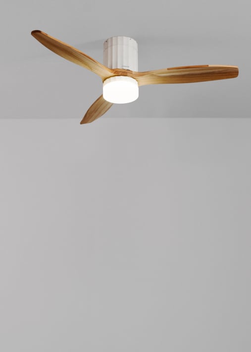Acquista WIND CALM LINE - Ventilatore da soffitto 40W silenzioso Ø132 cm 100% legno