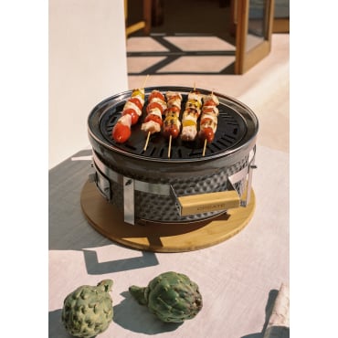 ZJchao Panna di Grill Coreana, Grill Kbbq in Alluminio Rotondo Griglia