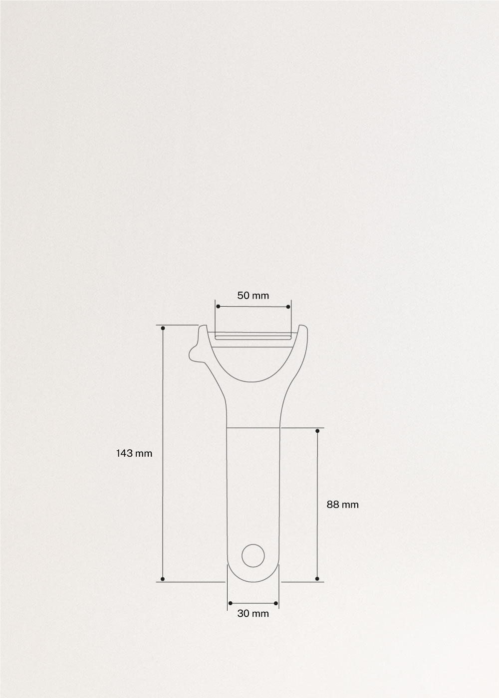 KITCHENWARE STUDIO - Pelapatate per frutta e verdura, medidas foto vertical