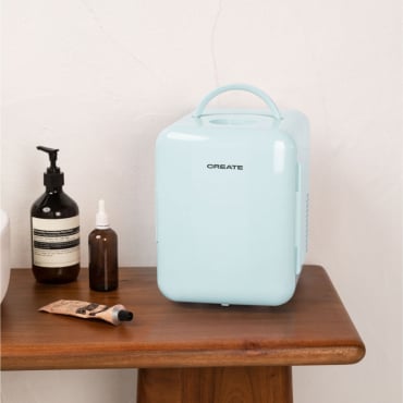 FRIDGE MINI BOX - Minifrigo Per Cosmetici Da 4 L Con Funzione Freddo E Caldo Azzurro Pastello
