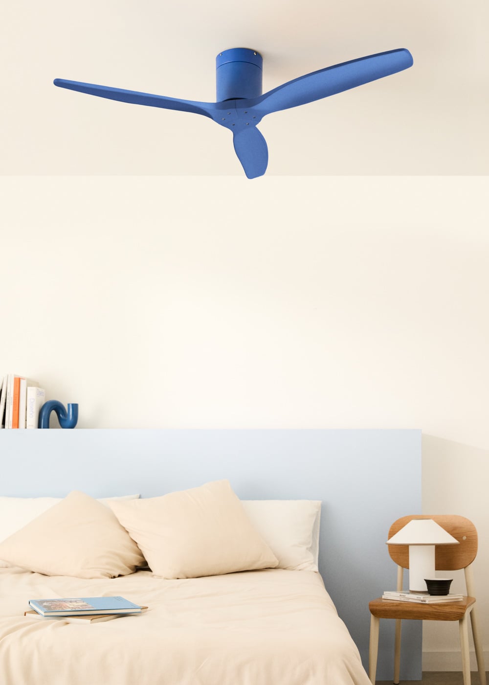 VONLUCE 132 CM Ventilatori da Soffitto con Luci e Telecomando Ventilatore da Soffitto in Legno con 3 Pale Motore DC Reversibile Silenzioso a 6 Velocità per Camera da Letto Soggiorno Studio Patio
