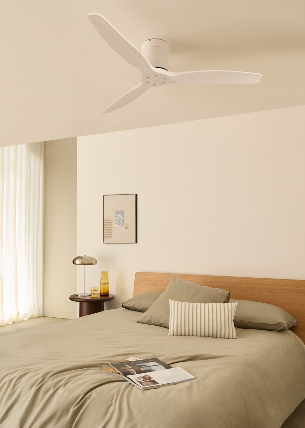 Ventilatore da Soffitto Moderno da 42 Pollici con Luce LED 22W e Telecomando, Funzione Reversibile, Ideale per Camera | Leroy Merlin