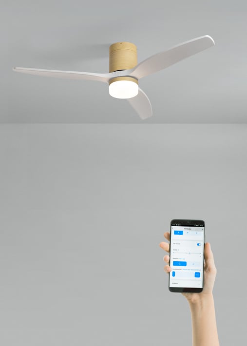 WIND CALM - Ventilatore da soffitto silenzioso da 40W con pale tecniche in ABS di varie dimensioni
