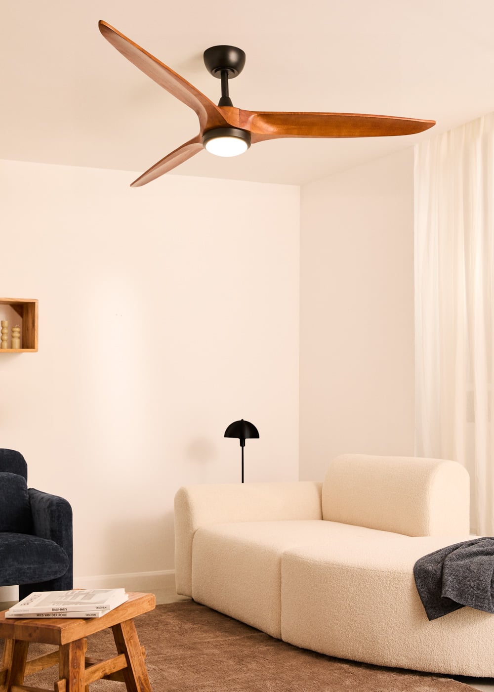 Ventilatore A Soffitto Con Luci Da 36'' – Basso Profilo, Finto Legno, Con Telecomando E Luce LED Dimmerabile, Per Camera Da Letto E Soggiorno - 5