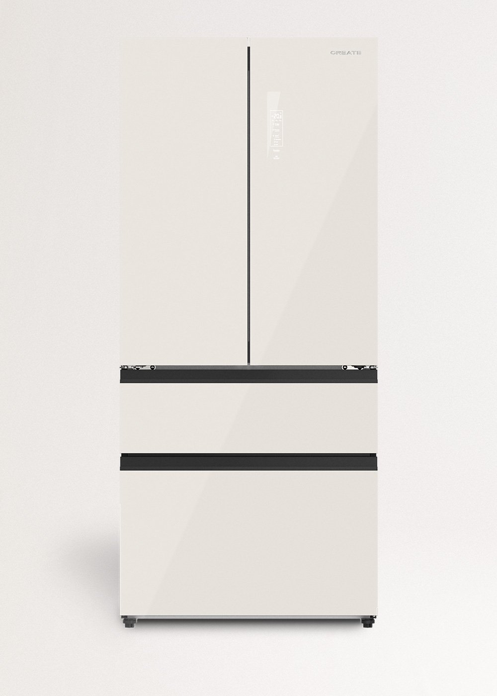 Frigorifero Retro CREATE 150 Cm - Verde Pastello, Maniglia In Legno, Con Congelatore - Stile Anni 50