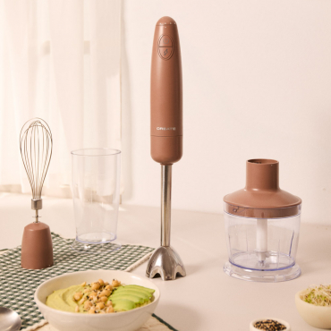 FULLMIX RETRO - Frullatore A Immersione Multifunzione Da 1000W Con Accessori Moka