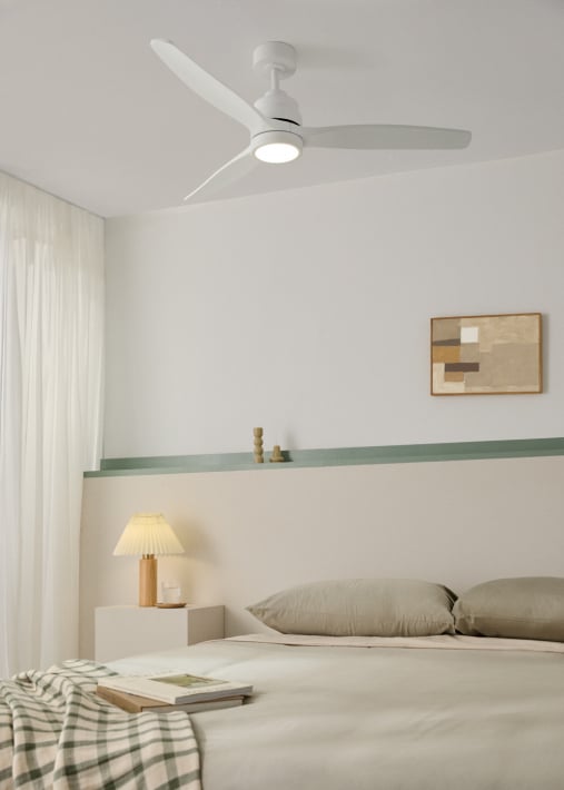 WIND STYLANCE - Ventilatore da soffitto silenzioso da 40 W con pale in ABS tecnico, disponibile in varie dimensioni