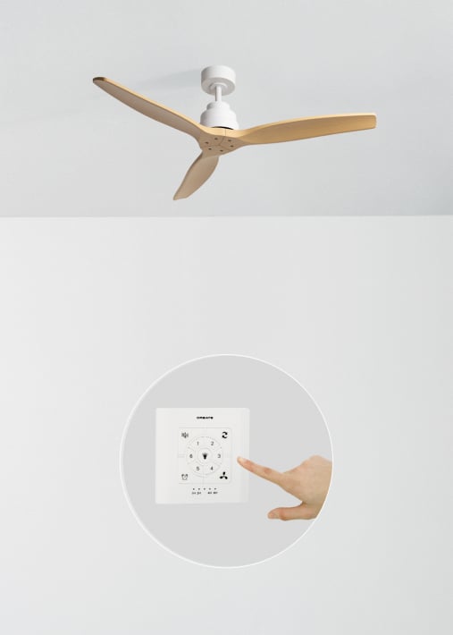 WIND STYLANCE - Ventilatore da soffitto silenzioso da 40 W con pale in ABS tecnico, disponibile in varie dimensioni