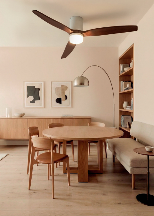 WIND CALM - Ventilatore da soffitto silenzioso da 40W con pale tecniche in ABS di varie dimensioni