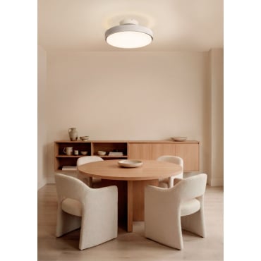 WIND CLEAR BLADELESS - Ventilatore Da Soffitto Silenzioso 56W Senza Pale Ø50 Cm Con Luce LED Nel Corpo E Luce A Lampada Telecomando