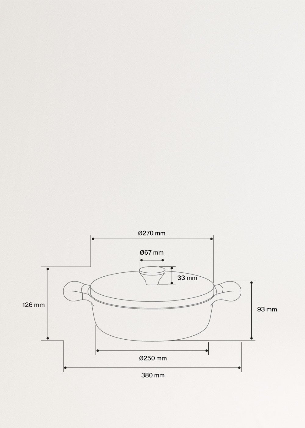 POT STUDIO - Pentola in alluminio fuso con rivestimento in ceramica, medidas foto vertical