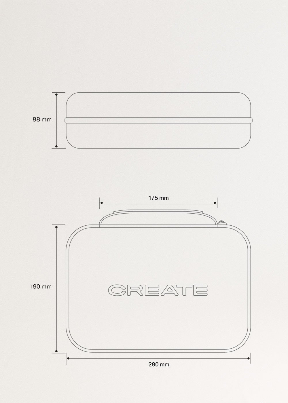Custodia per macchina da caffè portatile THERA MOVE, medidas foto vertical