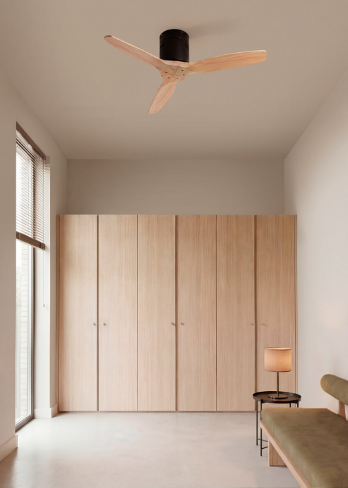 WIND CALM NATURAL WOOD - Ventilatore da soffitto 40W silenzioso 100% legno