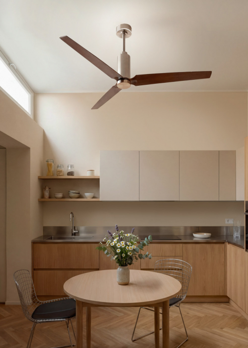 WIND FORMA - Ventilatore da soffitto silenzioso 45 W Ø152 cm con luce ambientale opzionale