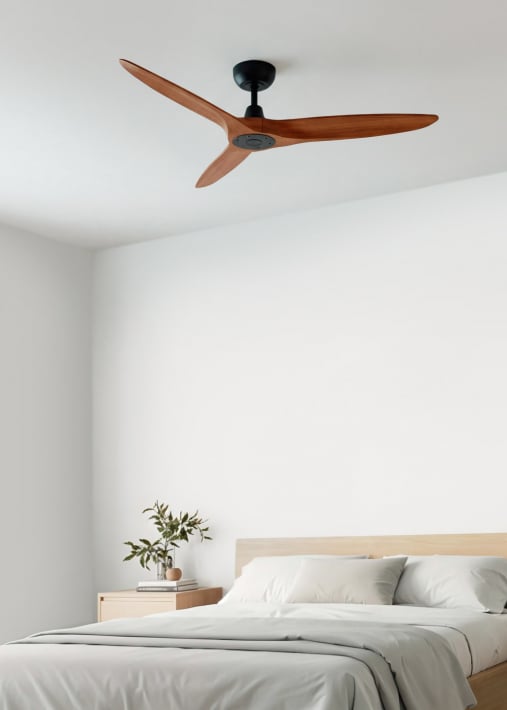 WIND CENTURY - Ventilatore da soffitto 40W silenzioso Ø152 cm 100% legno
