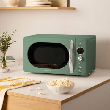 MICROWAVE RETRO - Forno A Microonde 20 L Con Grill Digitale 900 W Salvia