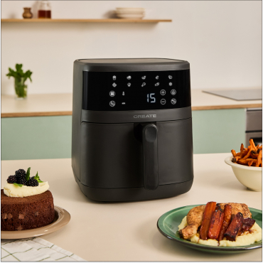AIR FRYER DUAL HEAT - Friggitrice Ad Aria Ad Aria 6,5 L Con Doppia Resistenza Nero