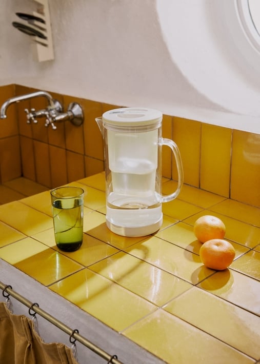 AQUA CLEAR JUG - Caraffa filtrante in vetro da 1,5 l con doppio filtro