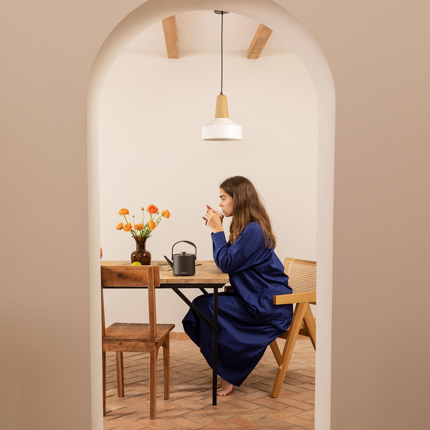 CREATE/HATTORI Bollitore Elettrico 500ml - Design Giapponese, Display Digitale, Temperatura Regolabile - Foto 8