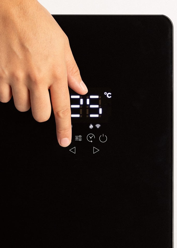 WARM CRYSTAL 1500W - Termoconvettore elettrico in vetro con WiFi, Immagine di galleria 4