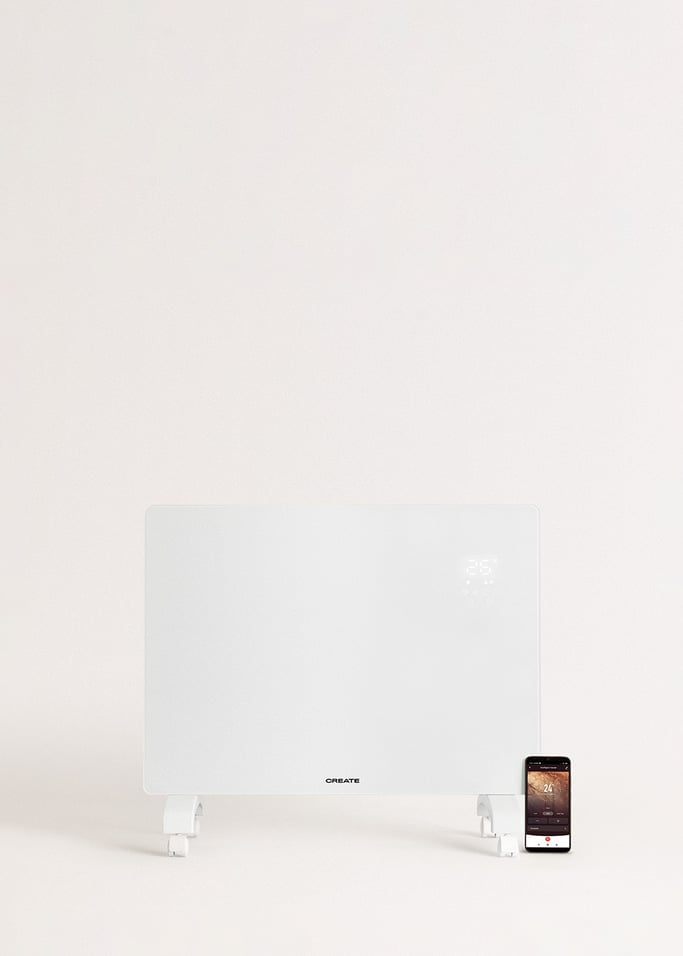WARM CRYSTAL 1500W - Termoconvettore elettrico in vetro con WiFi, Immagine di galleria 2
