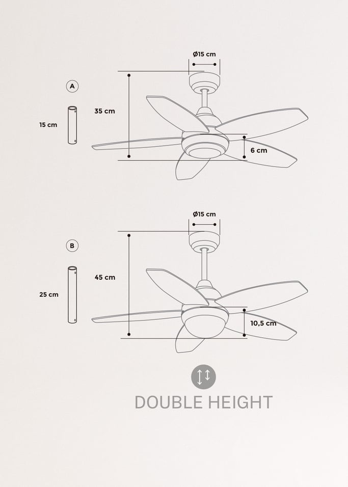 WIND FLOWOOD - Ventilatore da soffitto 60W silenzioso Ø107 cm - Create