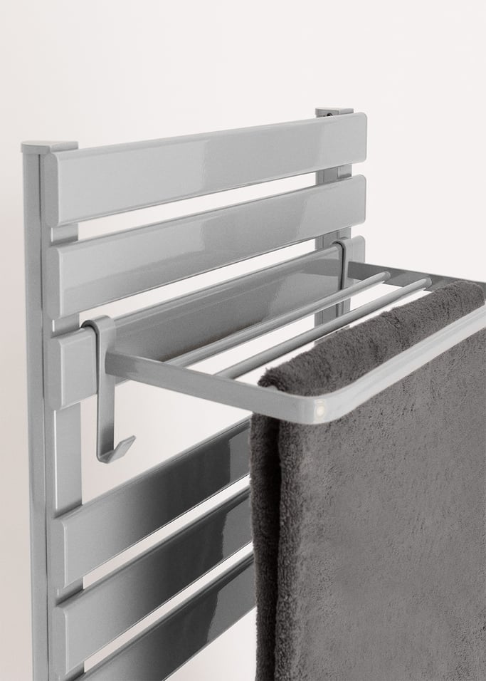 Portasciugamani con ganci e tre barre per scaldasalviette WARM TOWEL, Immagine di galleria 5