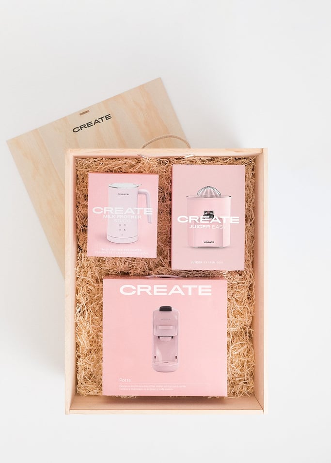 BREAKFAST BOX - Confezione regalo con macchina per caffè espresso multicapsula + montalatte + spremiagrumi, Immagine di galleria 2