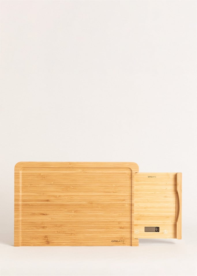 BOARD SCALE BAMBOO - Tagliere da cucina con bilancia integrata, Immagine di galleria 5
