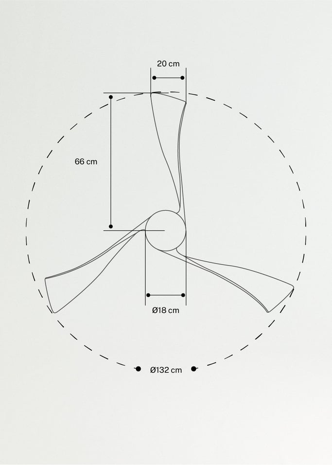 WIND CURVE - Ventilatore da soffitto 40W silenzioso Ø132 100% legno, Immagine di galleria 8