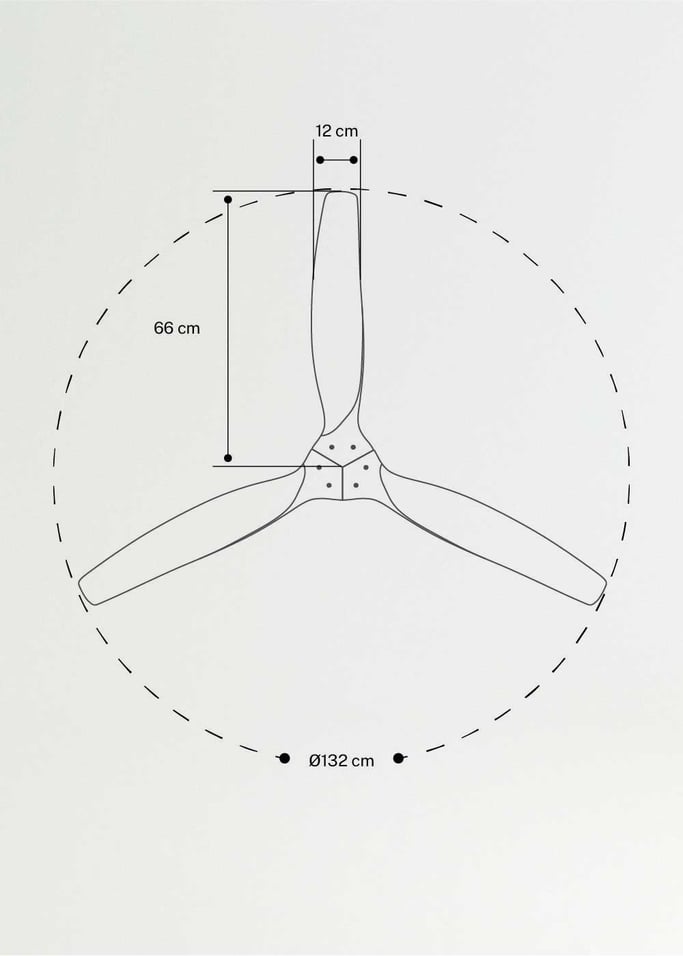 WIND WOOD - Ventilatore da soffitto 75W silenzioso Ø132 cm 100% legno, Immagine di galleria 7