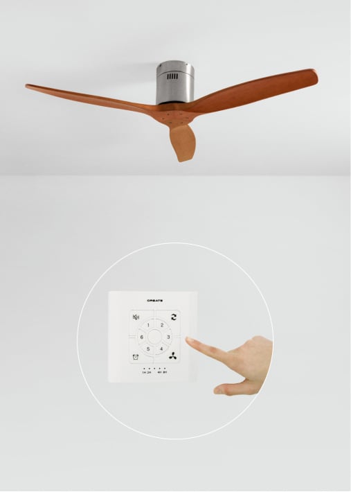 Acquista WIND CALM - Ventilatore da soffitto 40W silenzioso Ø132 cm 100% legno