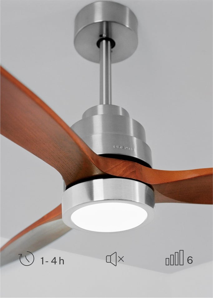 WIND STYLANCE - Ventilatore da soffitto 40W silenzioso 100% legno varie dimensioni, Immagine di galleria 4