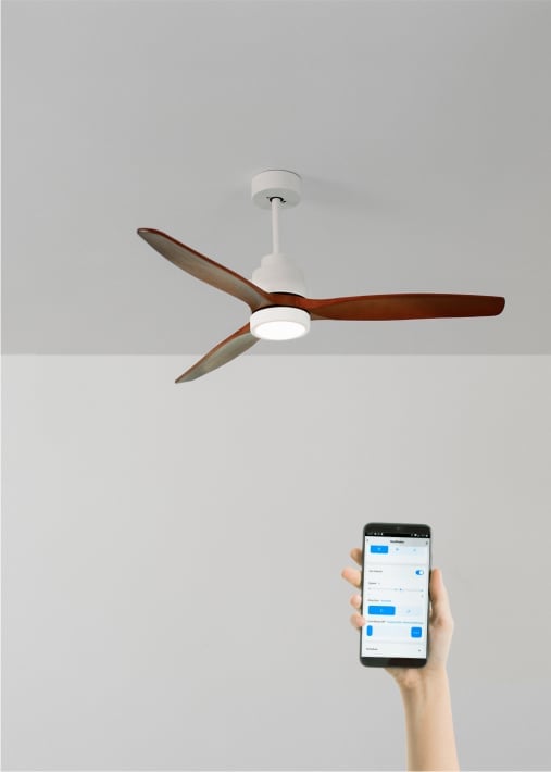 Acquista WIND STYLANCE - Ventilatore da soffitto 40W silenzioso Ø132 cm 100% legno