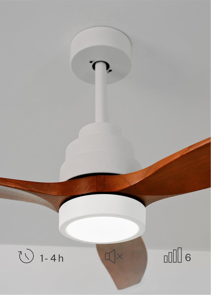 WIND STYLANCE - Ventilatore da soffitto 40W silenzioso 100% legno varie dimensioni, Immagine di galleria 4