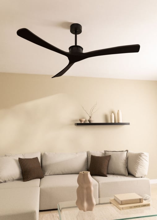 Acquista WIND LARGE - Ventilatore da soffitto 40W silenzioso XL Ø152 cm 100% legno